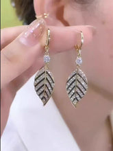 Unique Leaf Zircon Earrings